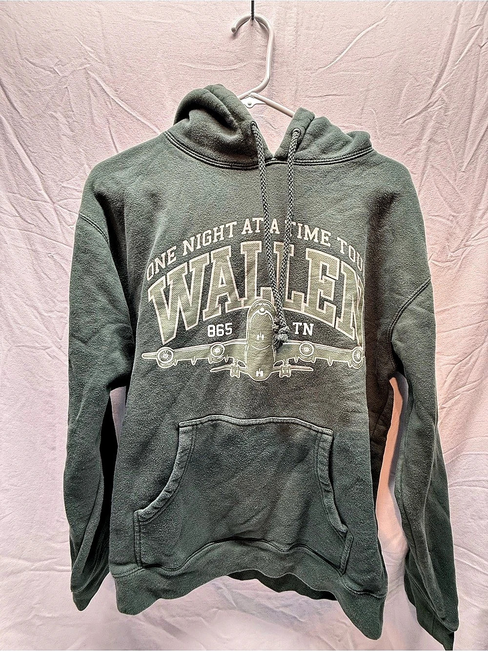 Morgan Wallen One Night At A Time World Tour Green Hoodie 865 TN Concert Merch